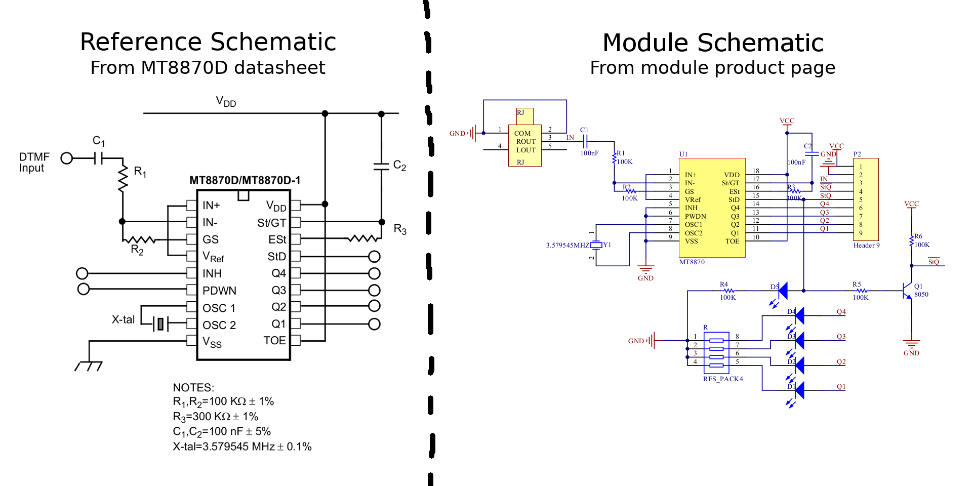 DTMF module schematic