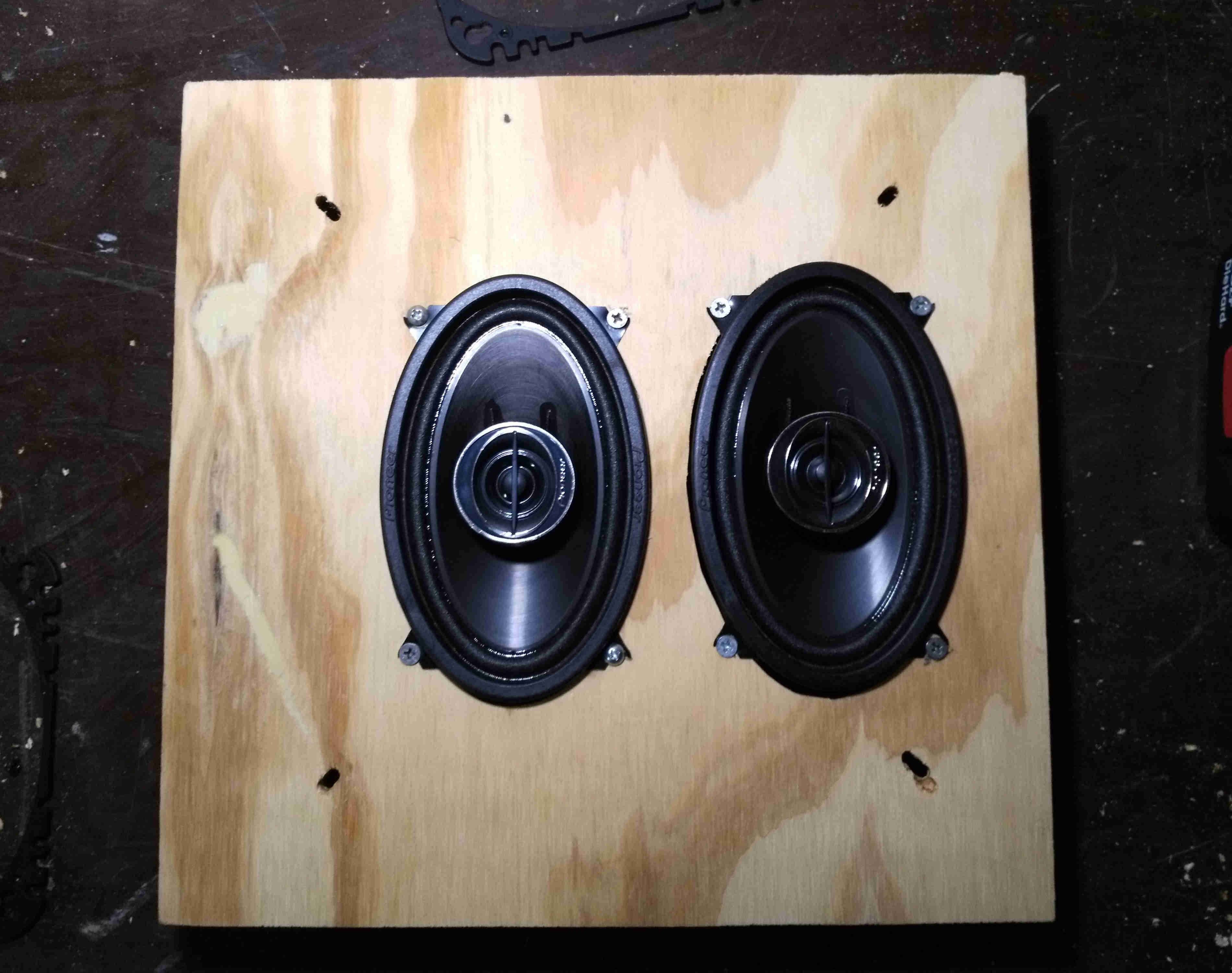 Front of mounted speakers
