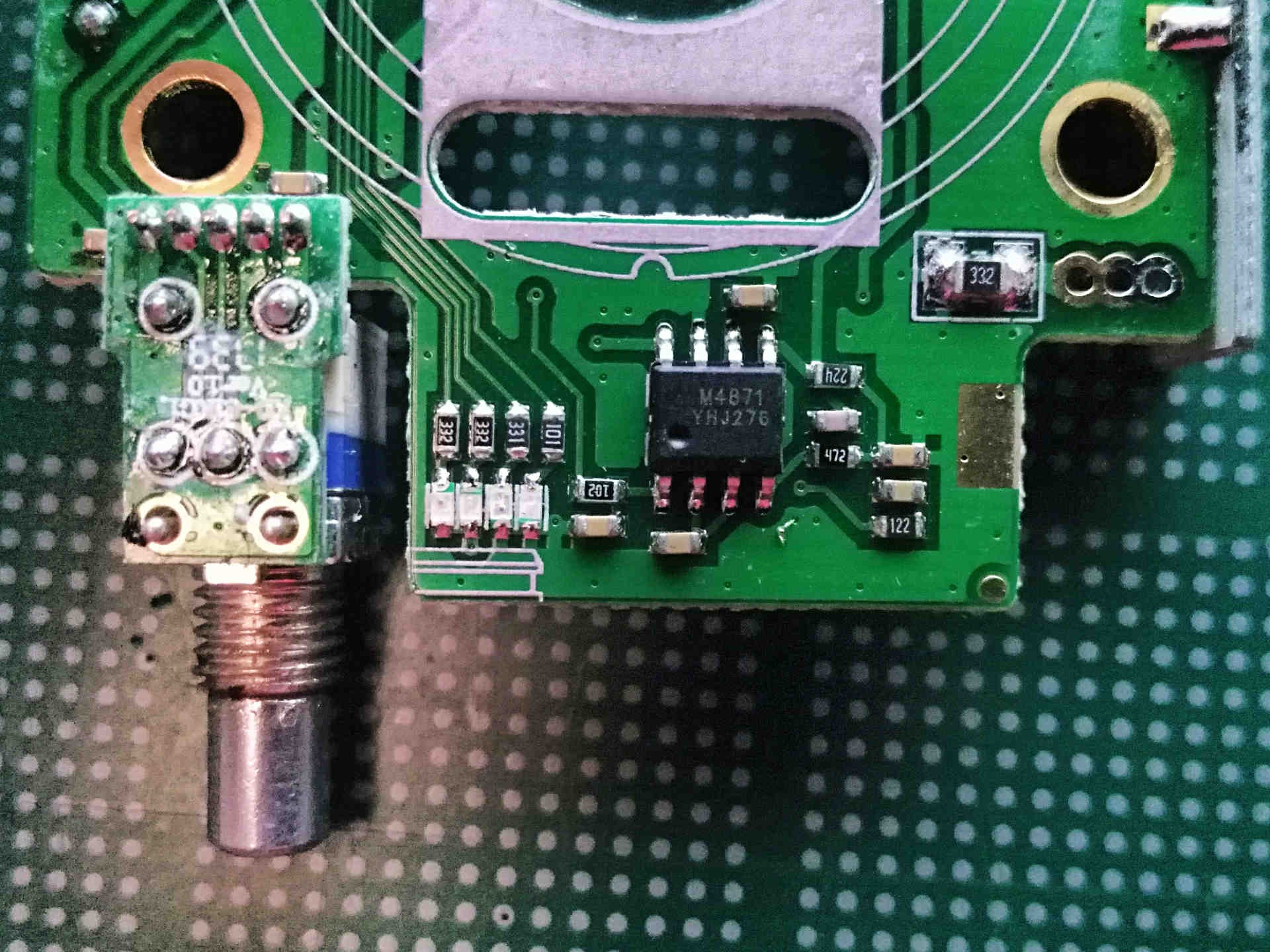 Top of the front of the PCB