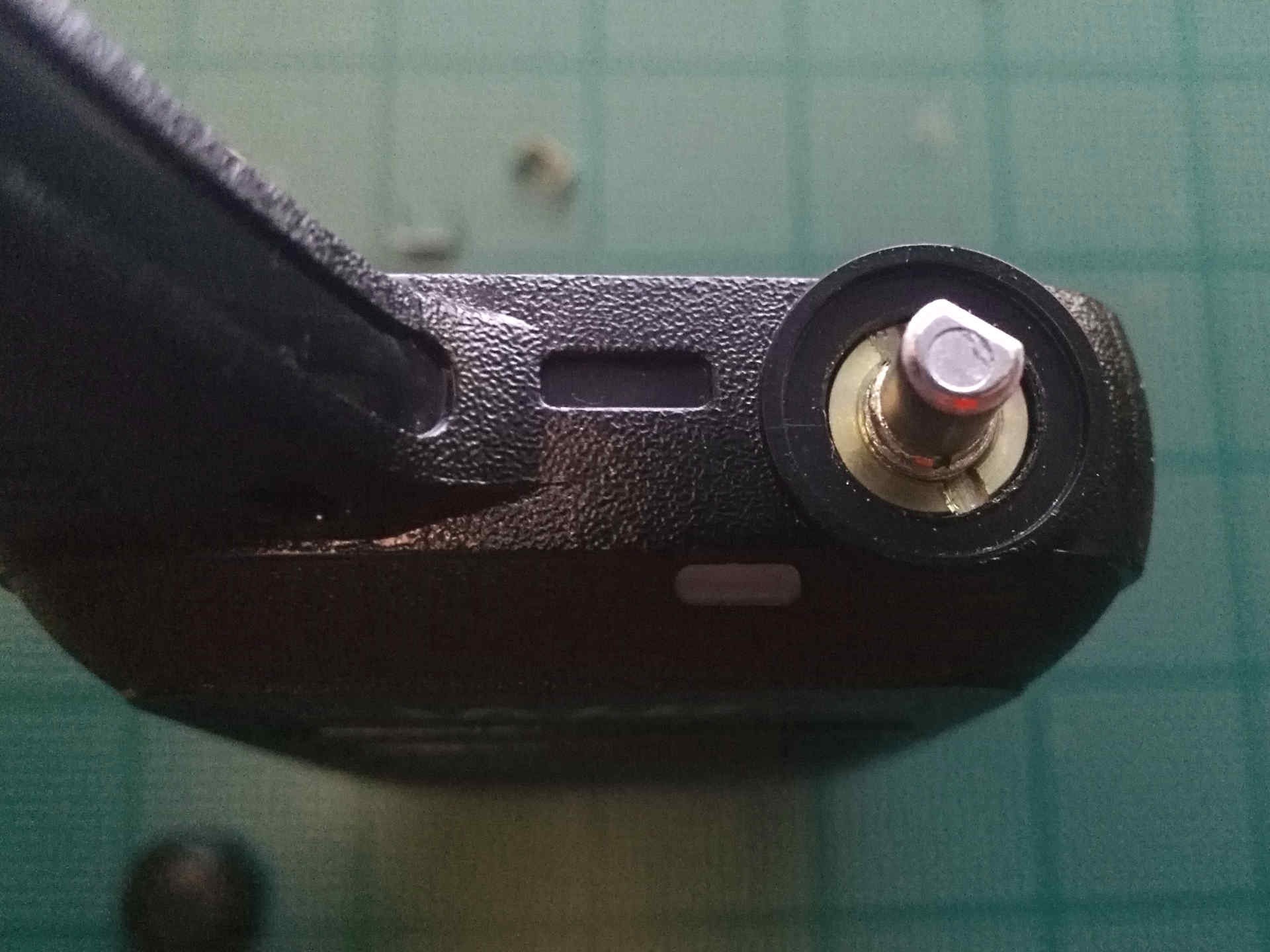 Nut attaching potentiometer to case